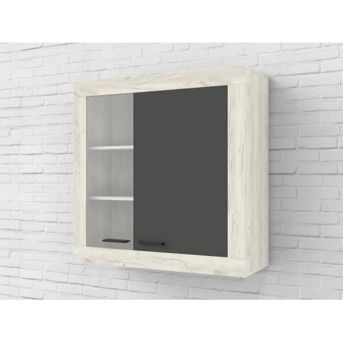 Шкаф- витрина навесной со стеклом "Николь" NВ-КС/ФА